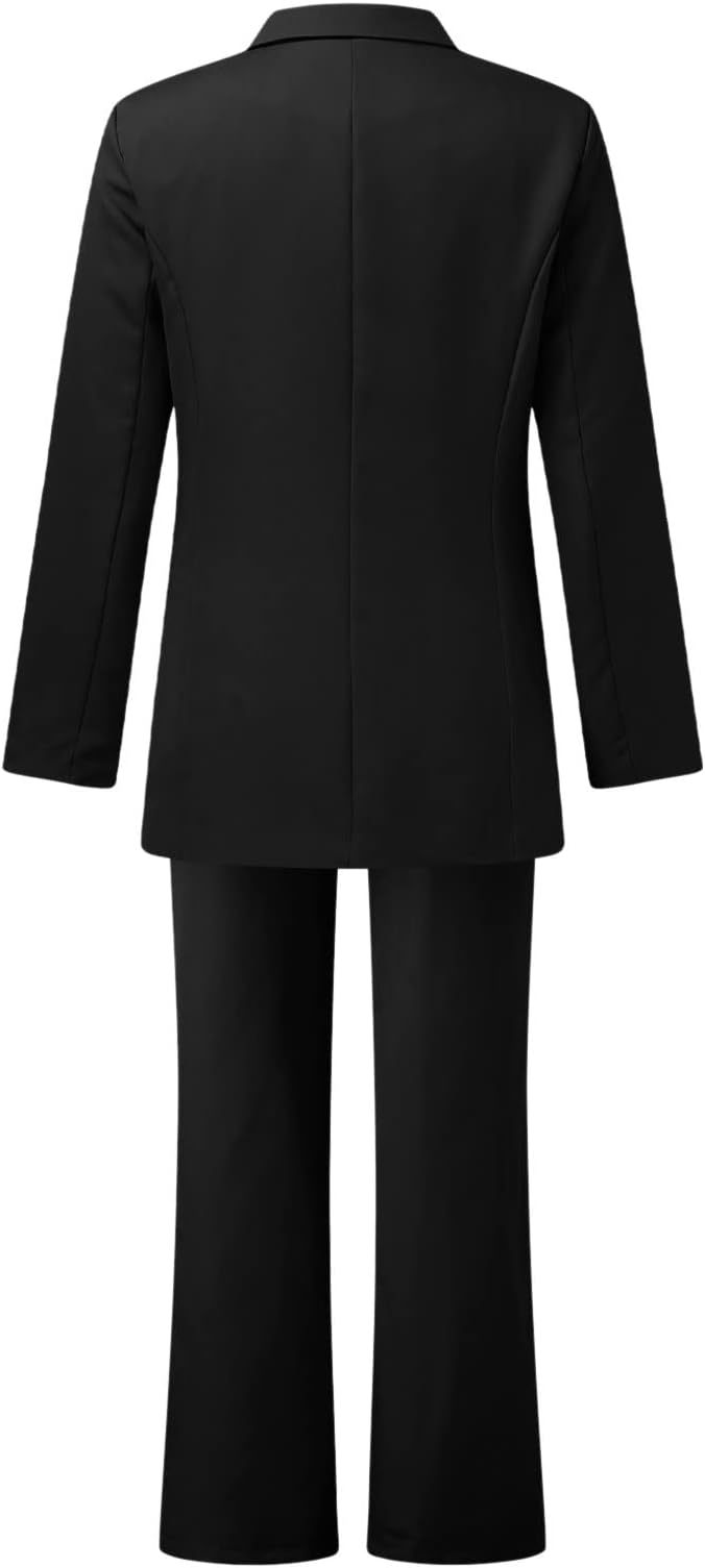 Drune Damenanzug – Stilvoller Zweiteiler mit Blazer & langer Hose, Eleganter Hosenanzug für Business, Abend & Events