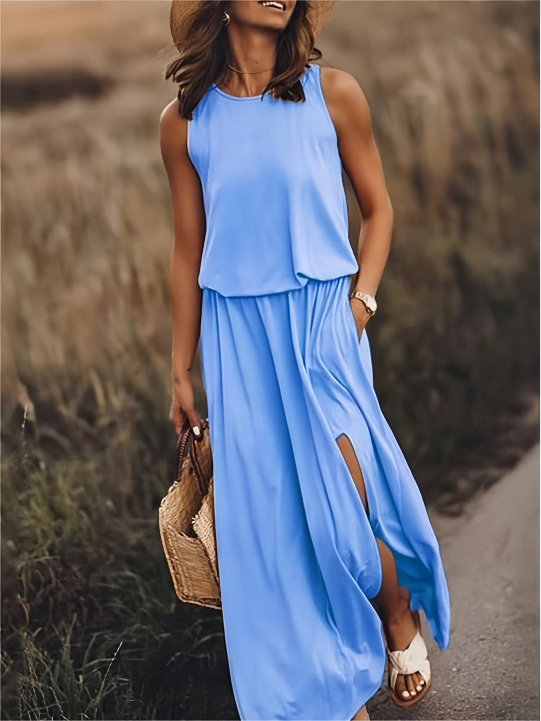 Drune | Schlichtes Boho Maxikleid Aus Modal Für Damen