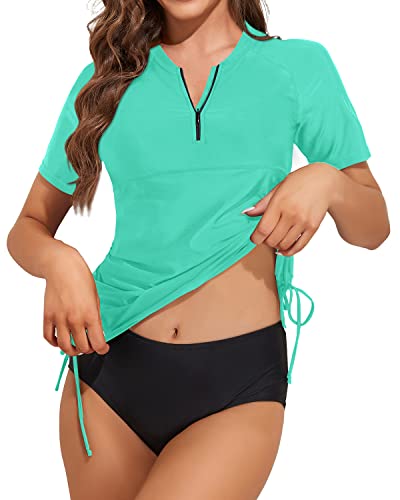 Drune | Sonnengeschützter Kurzarm Rash Guard Badeanzug Für Damen