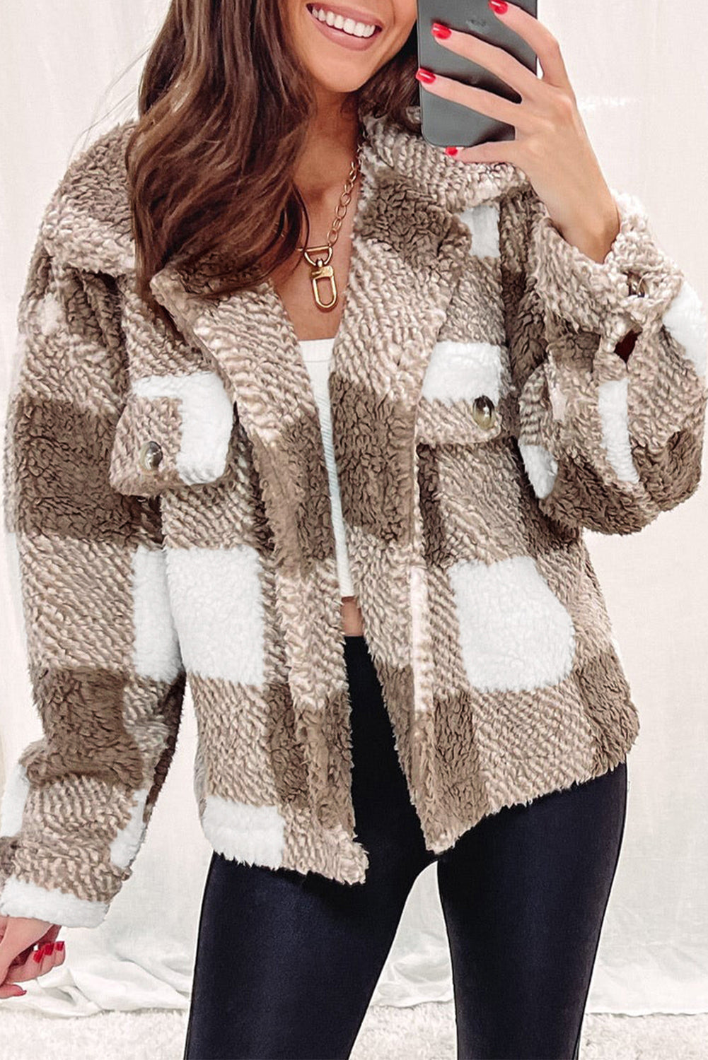 Drune | Weiche Teddyjacke mit Muster Komfortabel und Stilvoll Perfekt Für Den Alltag