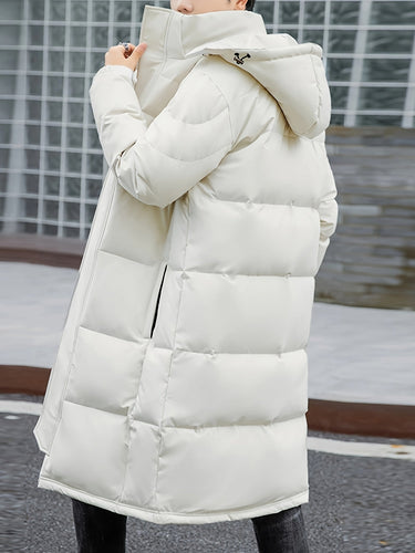 Drune | Lange Pufferjacke mit Kapuze Polyester Isolierend und Stilvoll