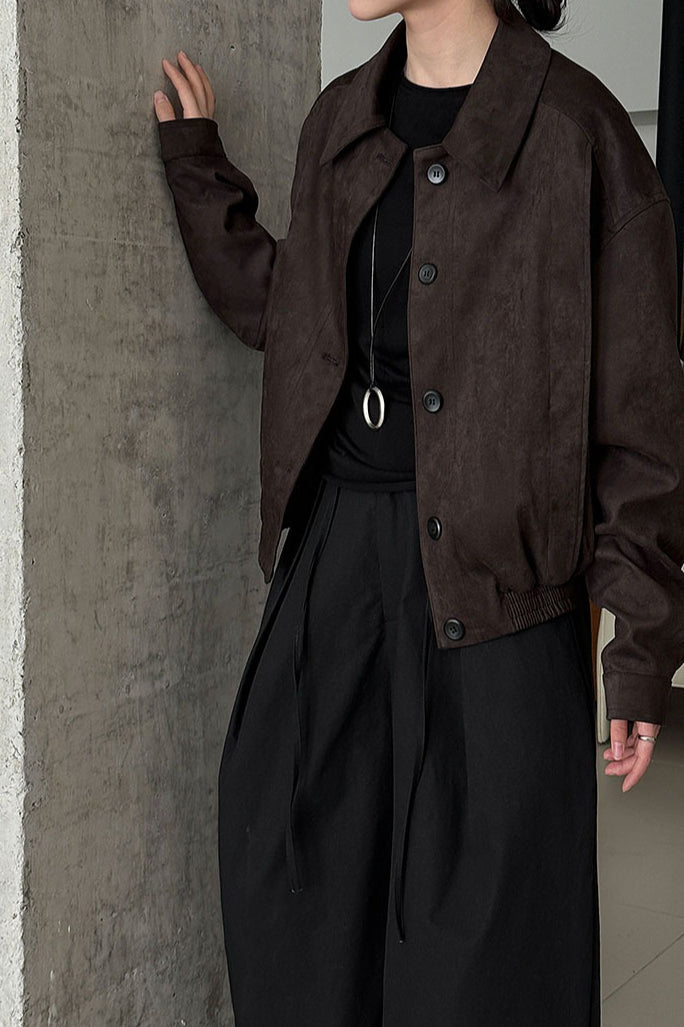 Drune | Wildleder Reverskragenjacke