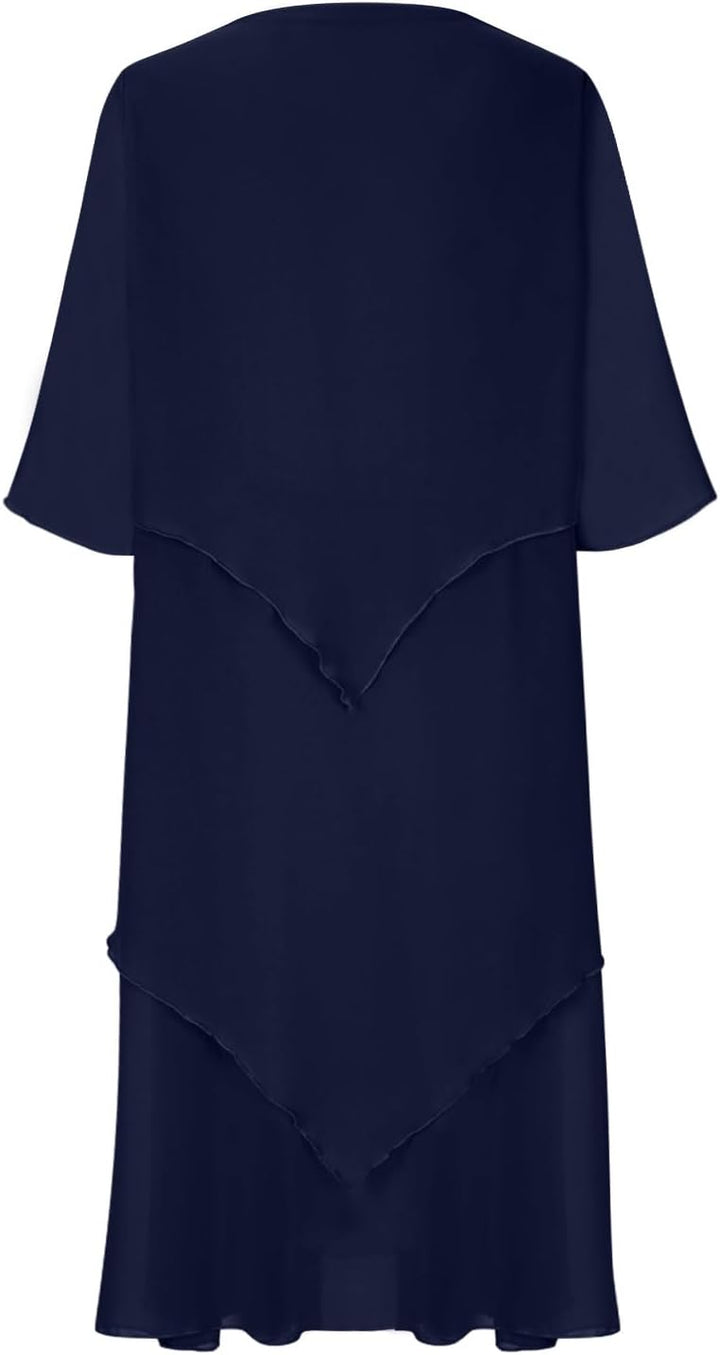 Drune | Elegantes Chiffonkleid mit Lagen-Look