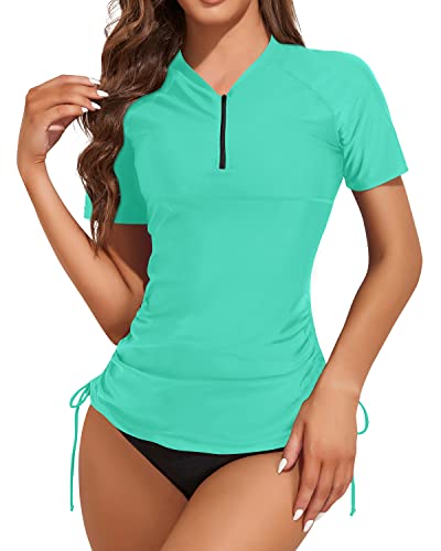 Drune | Sonnengeschützter Kurzarm Rash Guard Badeanzug Für Damen