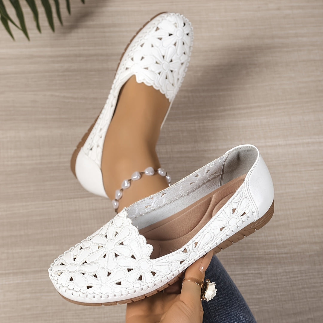 Blumige perforierte Loafer Drune Drune