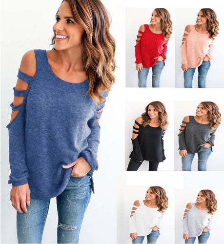 Damen Freizeitlicher Cut-Out Pullover mit lässigem Schnitt Drune