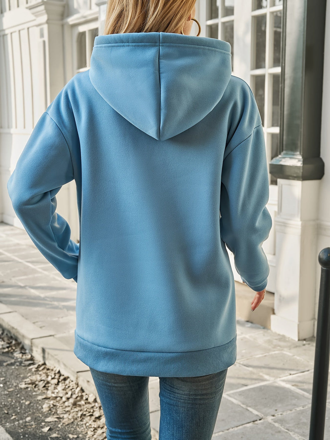 Drune | Hoodie mit Druck Baumwollmischung Lässiger Stil