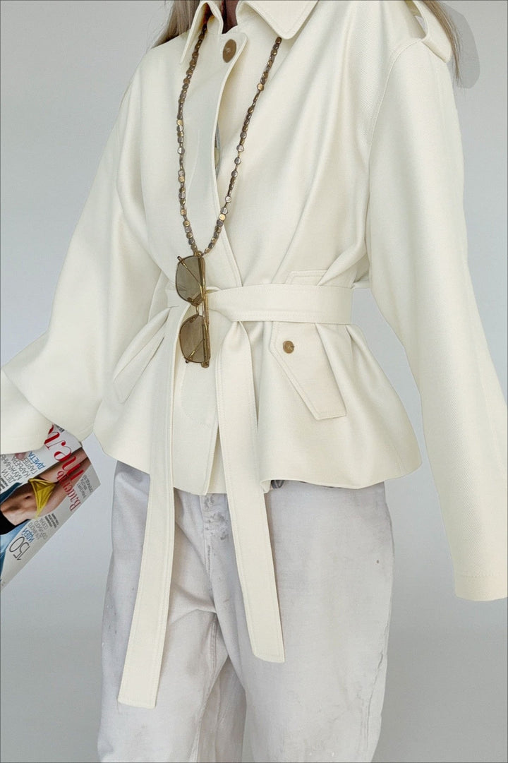 Drune | Fake Suede Drapierung Jacke