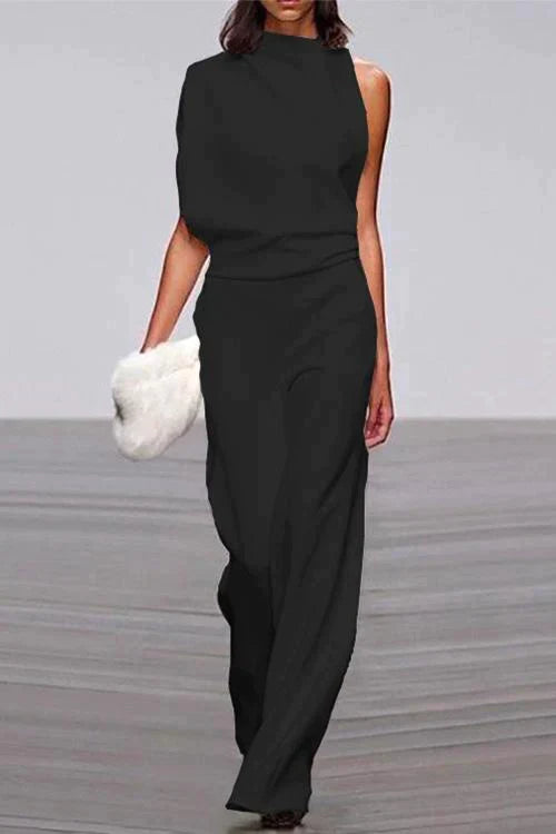 Drune | Rosiedress Cowl Neck One Shoulder Batwing Sleeve Party Suit
