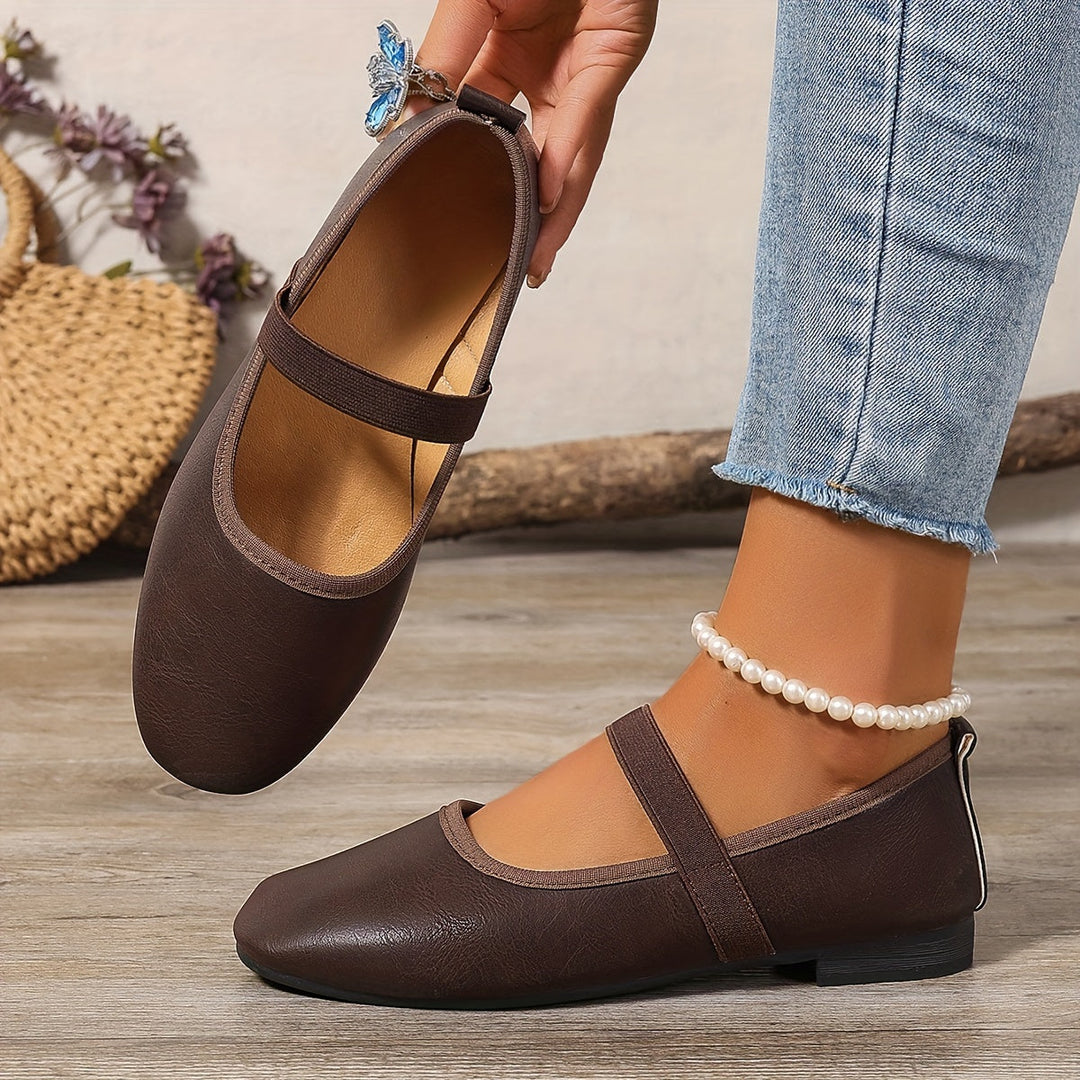 Drune | Elegante Weiße Mary Jane Ballerinas