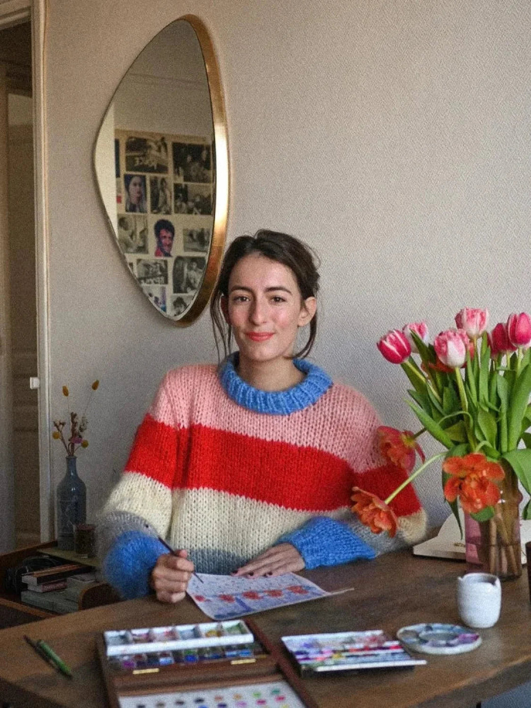 Drune | Colorful striped knit sweater for casually chic looks