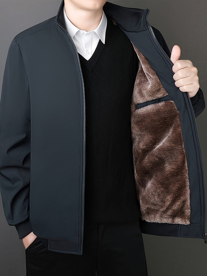 Drune | Winterjacke für Herren mit hohem Kragen, warm und in einfarbigen Farben, perfekt für Outdoor-Aktivitäten.