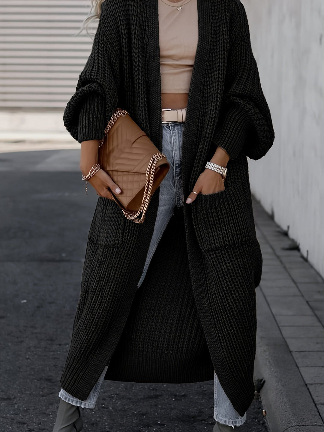 Drune Strickcardigan Aus Wolle Mit Taschen Für Damen | Perfekt Für Den Alltag
