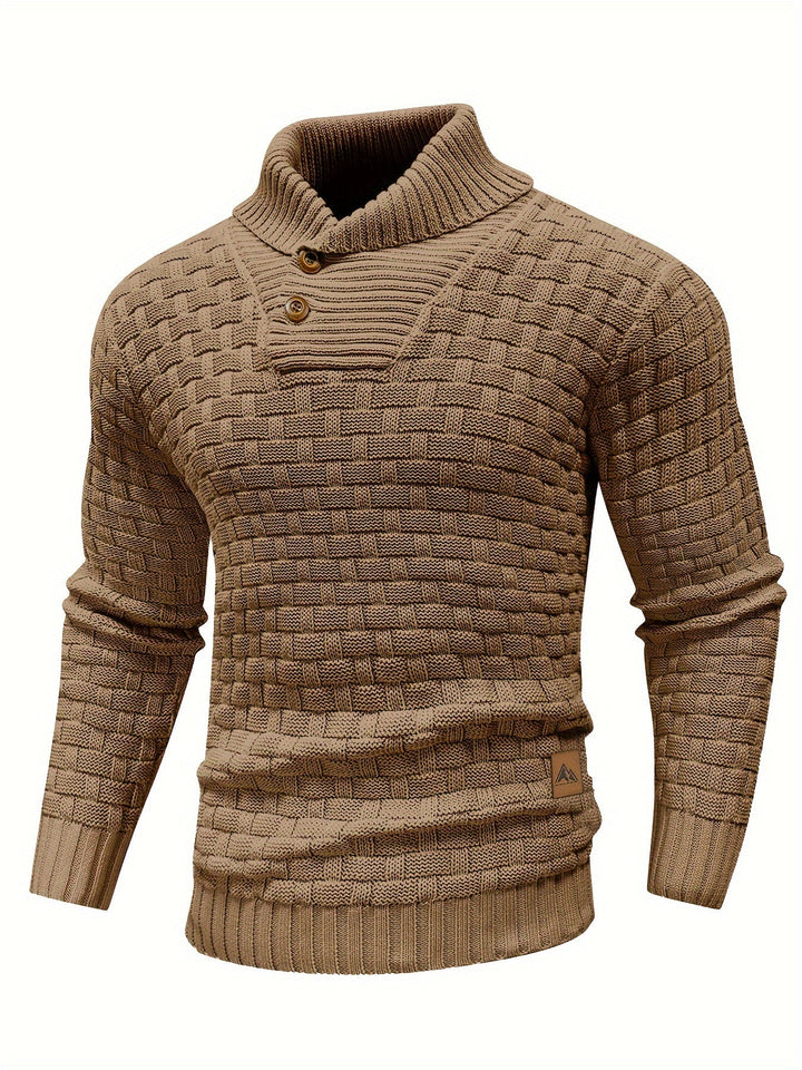 Drune | Strickpullover mit Geflochtenem Muster Klassisch und Bequem Perfekt Für Den Alltag