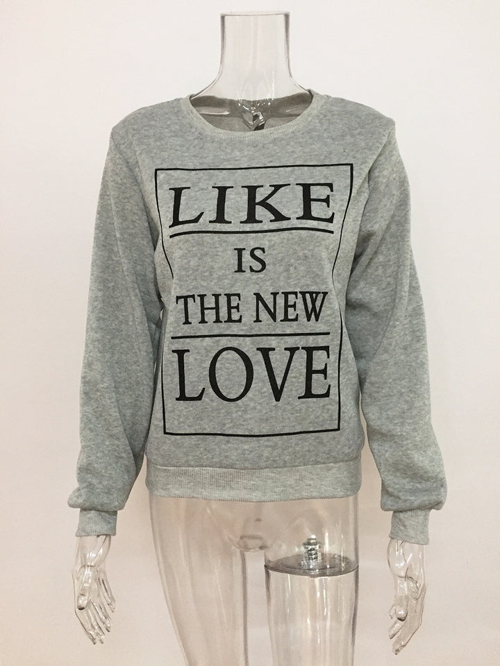 Damen Sweatshirt mit kreativem Schriftzug und lässiger Passform Drune