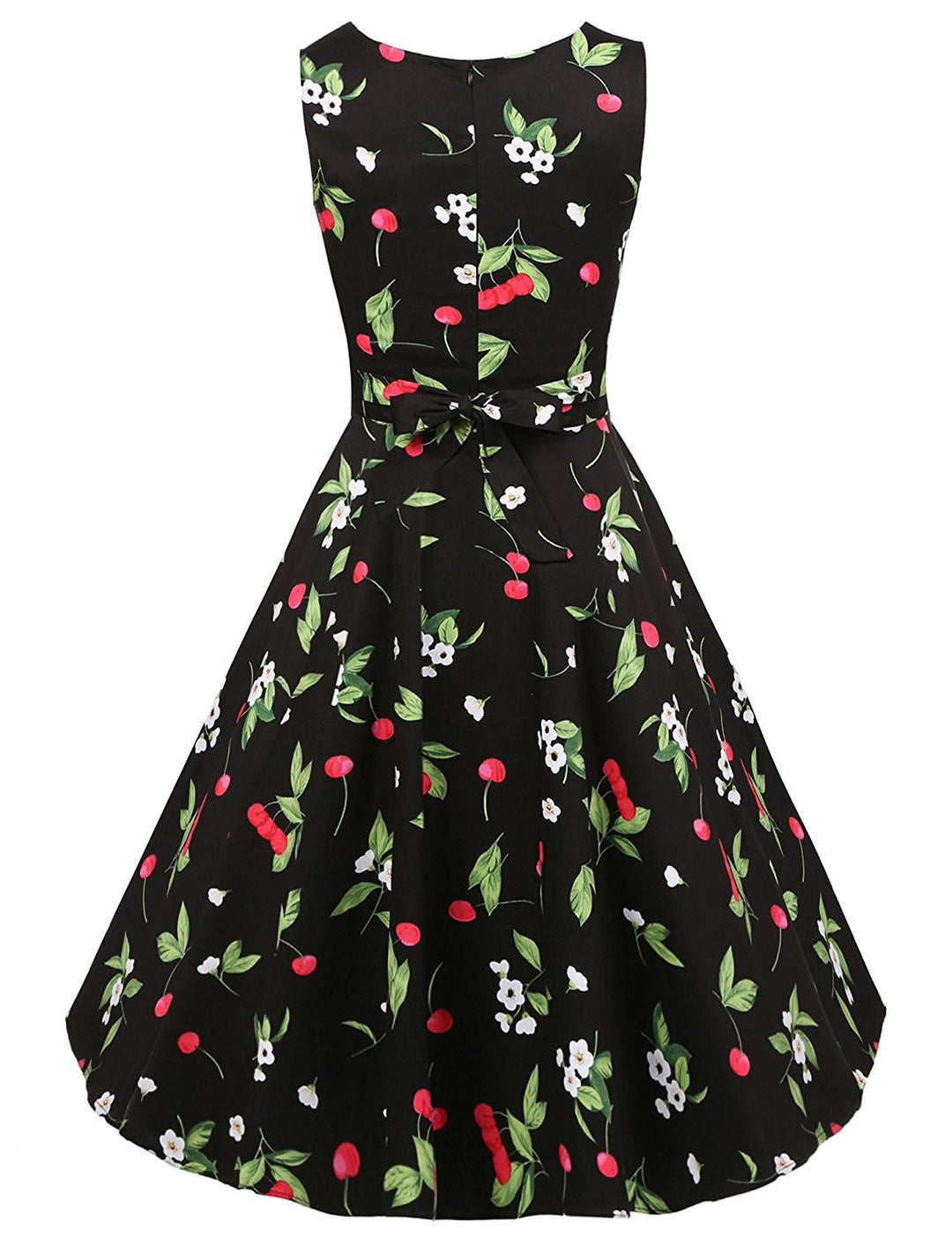 Damen floral bedrucktes A-Linien Kleid Drune