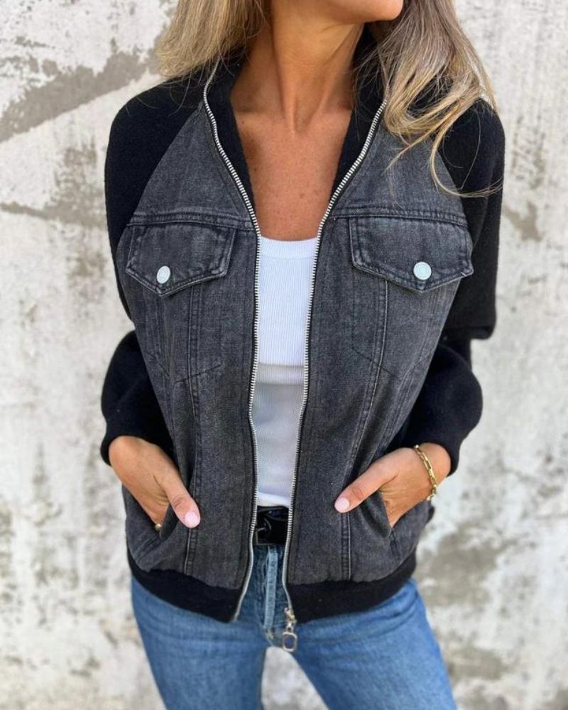 Drune | Moderne Jacke Aus Denim Stoff