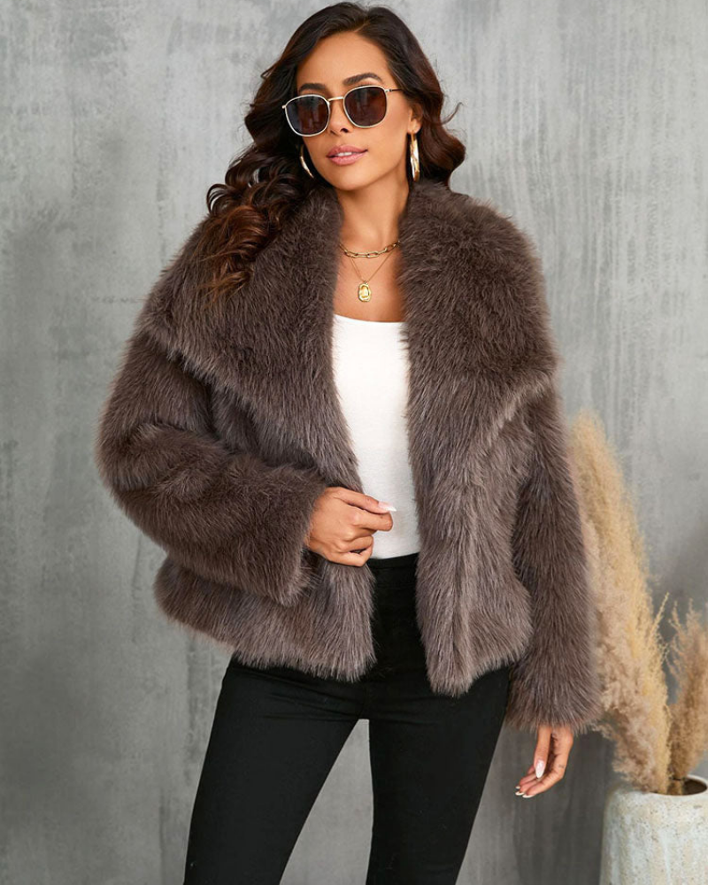 Drune | Flauschige Fell Jacke Damen