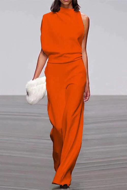 Drune | Rosiedress Cowl Neck One Shoulder Batwing Sleeve Party Suit