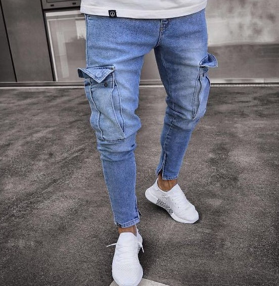 Drune | Herren Denim Cargo-Hose