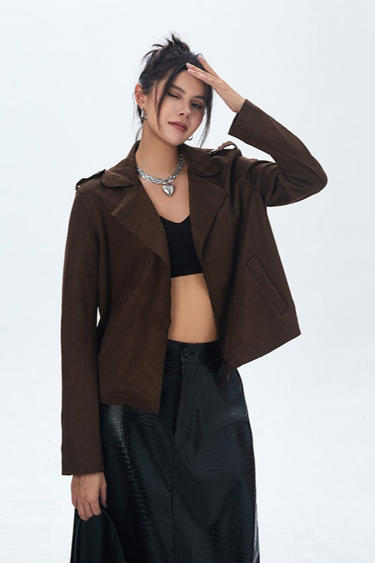 Drune | Offene Front Bikerjacke
