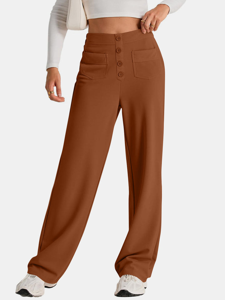 Drune | Taille Weite Hose Mit Taschen Elegant Und Komfortabel