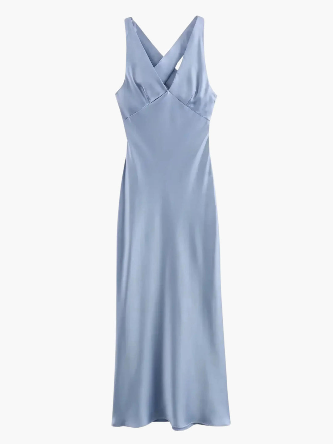Drune | Elegantes Satin Kleid Mit Kreuzdetail
