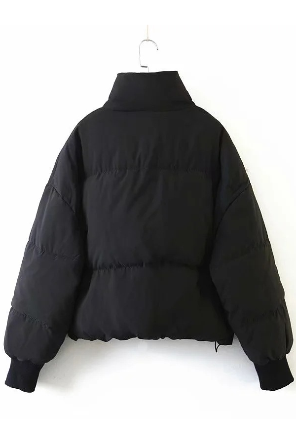 Drune | Kragen Reißverschluss Tasche Dick Warm Baumwolljacke
