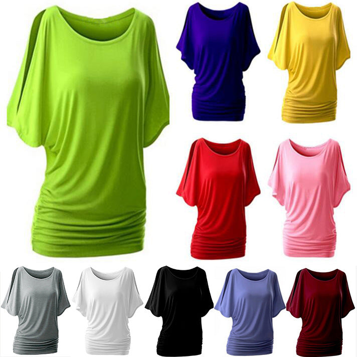 Damen lässiges Oversized-T-Shirt mit raffinierten Rüschendetails Drune