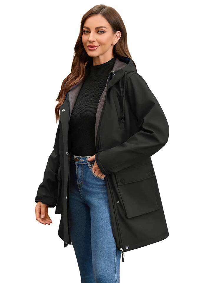 Drune | Wasserdichte Softshell-Damenjacke mit Kapuze