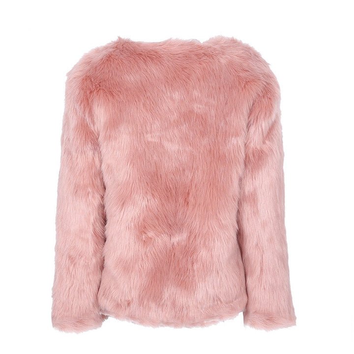 Damen Luxuriöse Kunstpelzjacke mit weichem Innenfutter Drune
