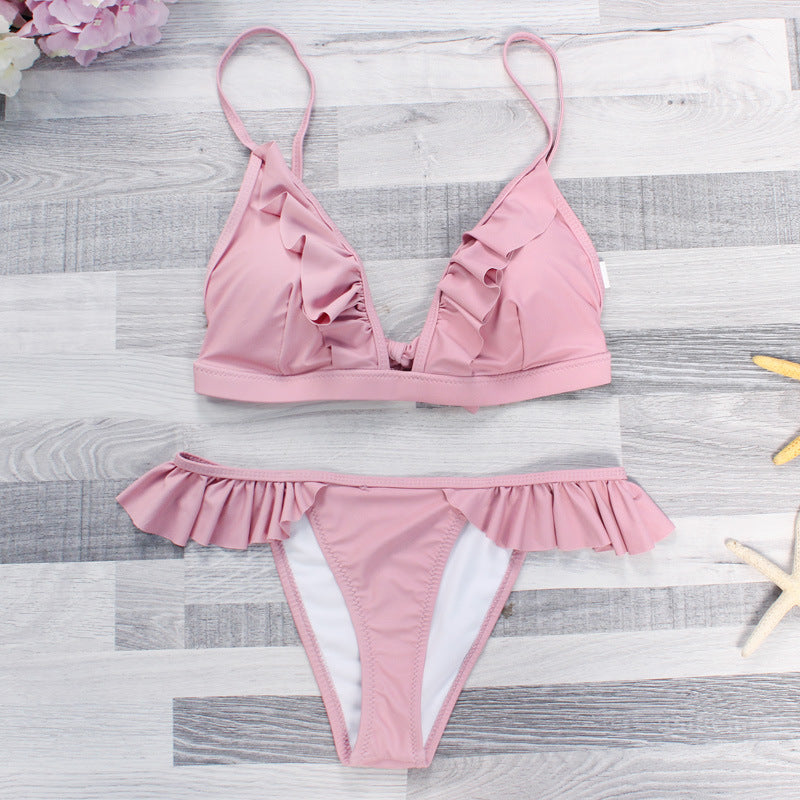 Damen Bikinis mit feinen Rüschendetails Drune