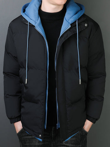 Drune | Casual aus Baumwolle mit gefütterter Kapuze Winterjacke für Männer - Perfekt für den Alltag