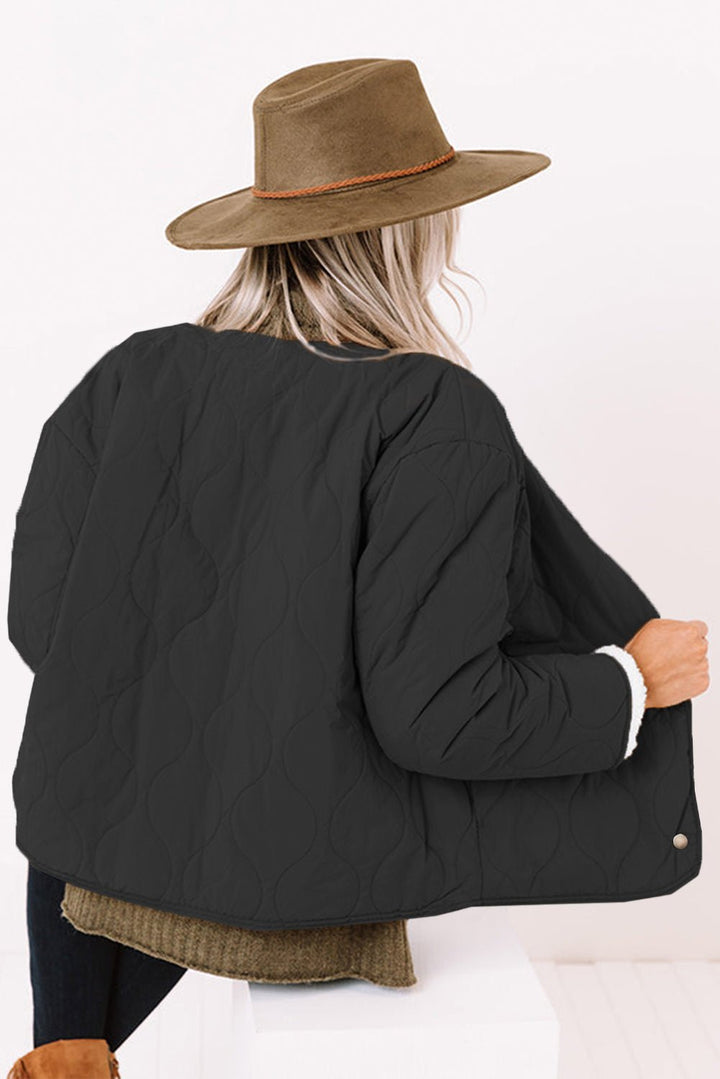 Drune | Steppjacke - Sherpa-Futter - Druckknopfverschluss - Vielseitige Wärme