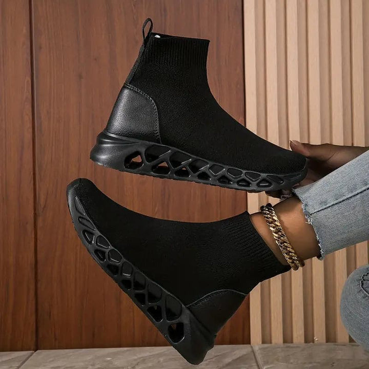Drune | Hohe Sneakers Dehnbare Atmungsaktive Obermaterial Leichtgewicht Stoßdämpfende Sohle Slip-On