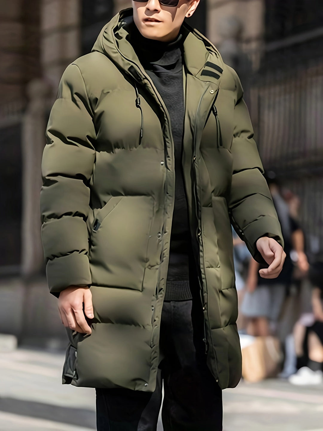 Drune | Dicke Lange Kapuzen Puffer Winterjacke Für Herren - Ideal für Winter