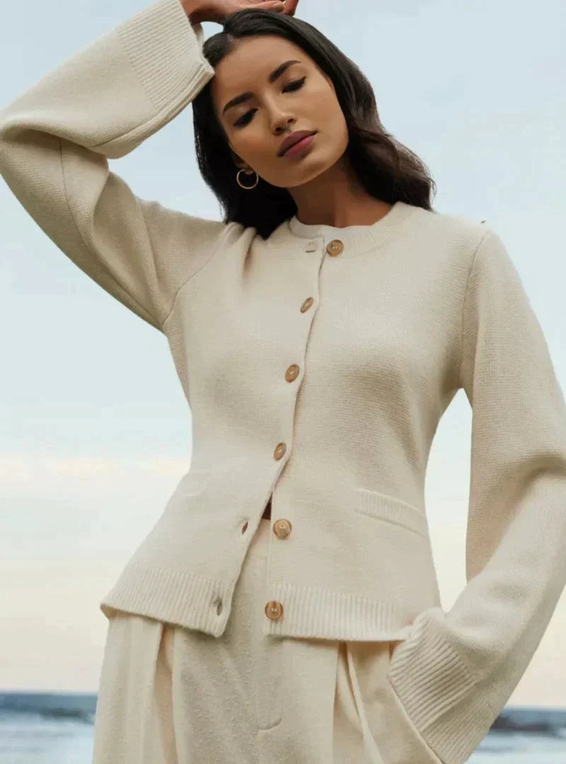 Drune | Weicher Strickcardigan mit Knöpfen für Frauen