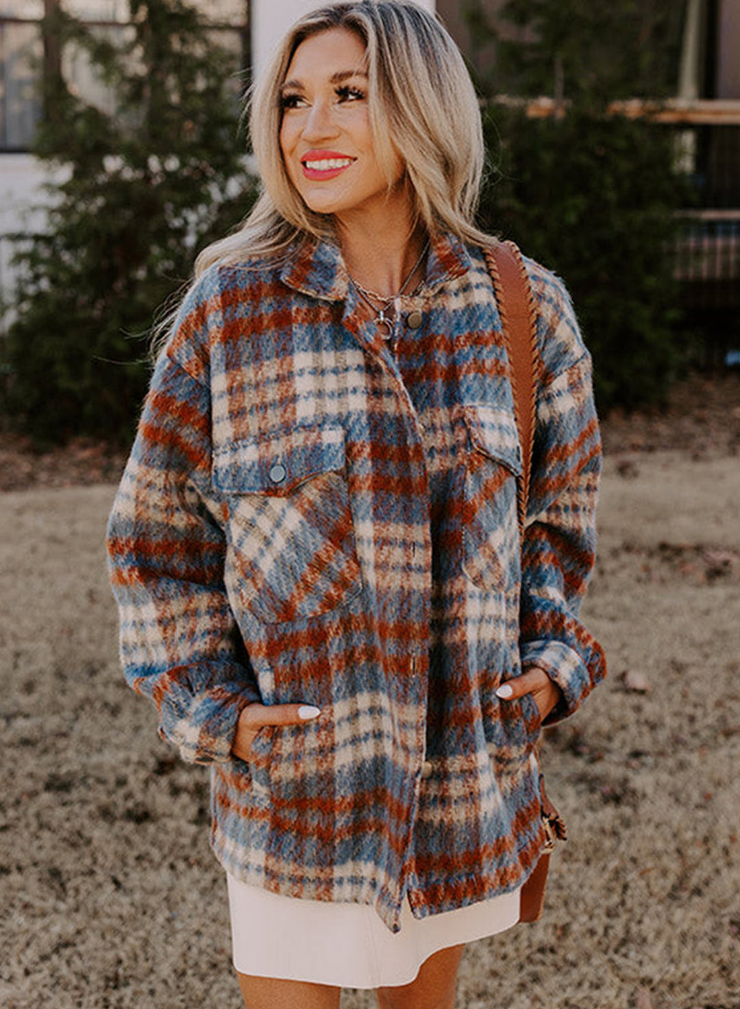 Drune | Gitterhemdjacke Im Flanell-look Wollmischung Warm und Trendy