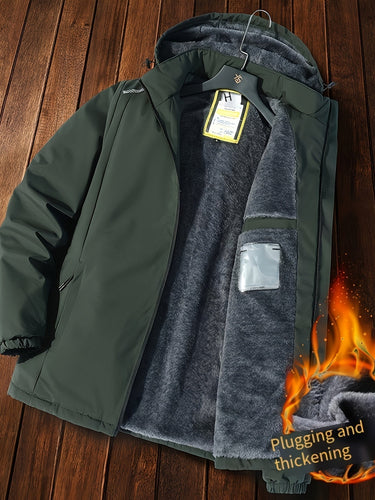 Drune | Casual Kapuzen Lange Winter Jacke Für Herren - Ideal für Winter