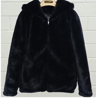 Damen Flauschige Kapuzenjacke Drune