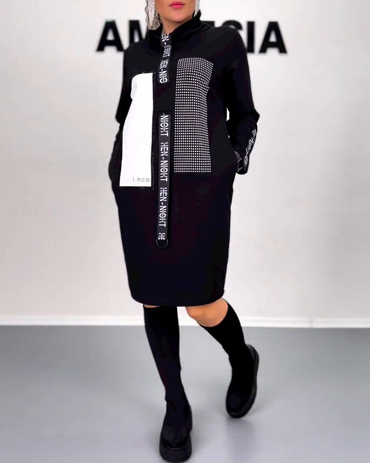 Drune | Lässiges Gerades Kleid mit Kordelzug