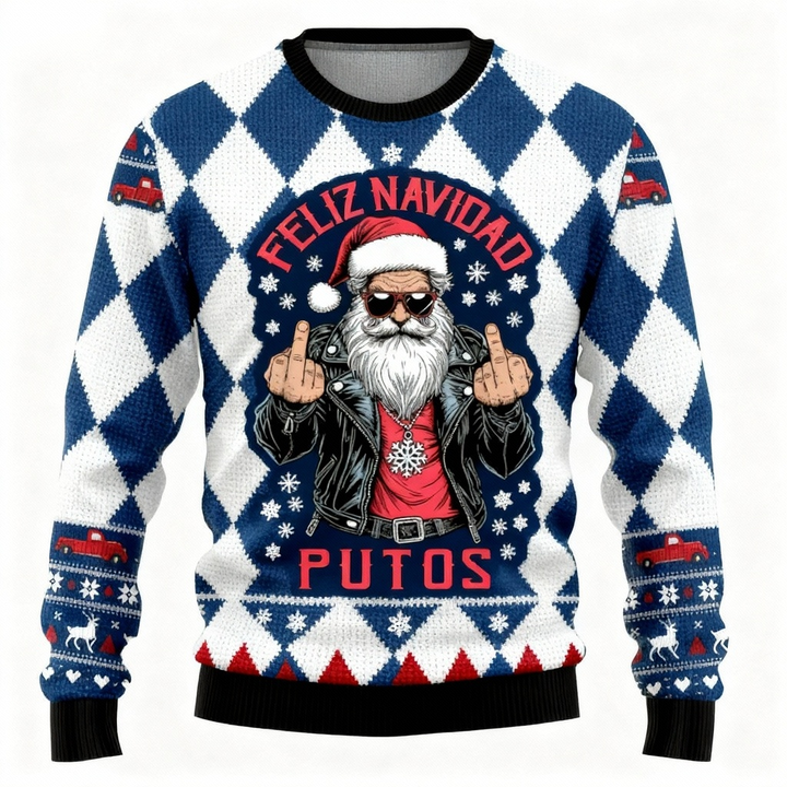 Drune | Hässlicher Weihnachts-Pullover Party [2025] | Verrückte Weihnachtsmann Edition