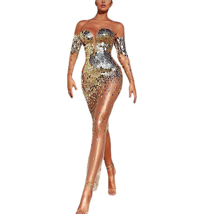 Drune | Polierte elegante Fee Bankett Temperament Kleid