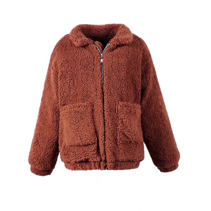 Damen Kuschelige Fleecejacke mit Reißverschluss Drune