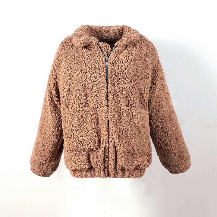 Damen Kuschelige Fleecejacke mit Reißverschluss Drune