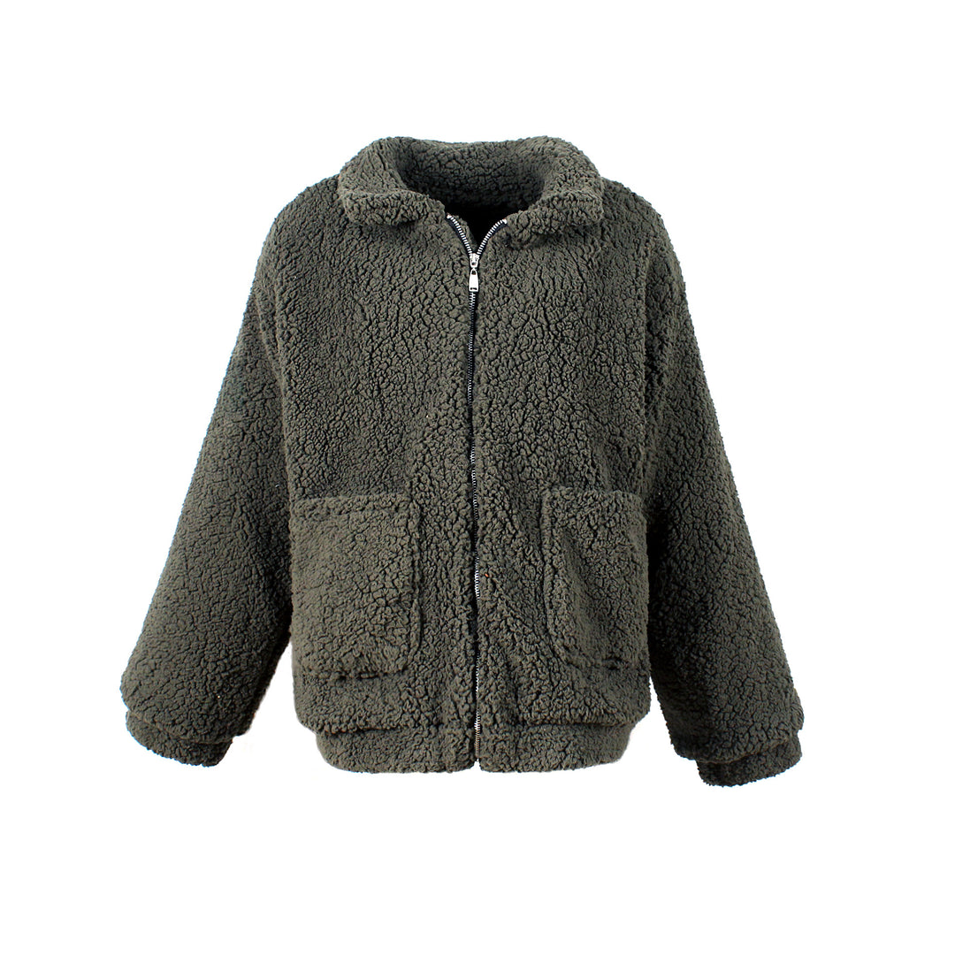 Damen Kuschelige Fleecejacke mit Reißverschluss Drune