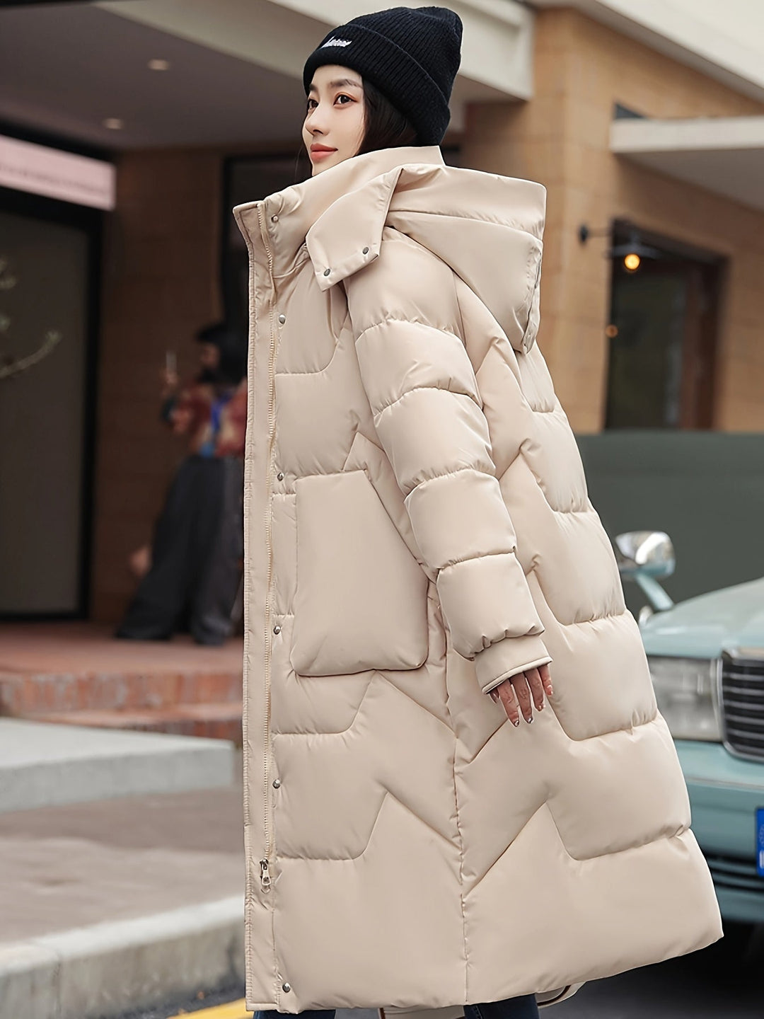 Drune | Warme Fleece Parka Winterjacke mit Kapuze für Frauen - Perfekt für Winteraktitäten