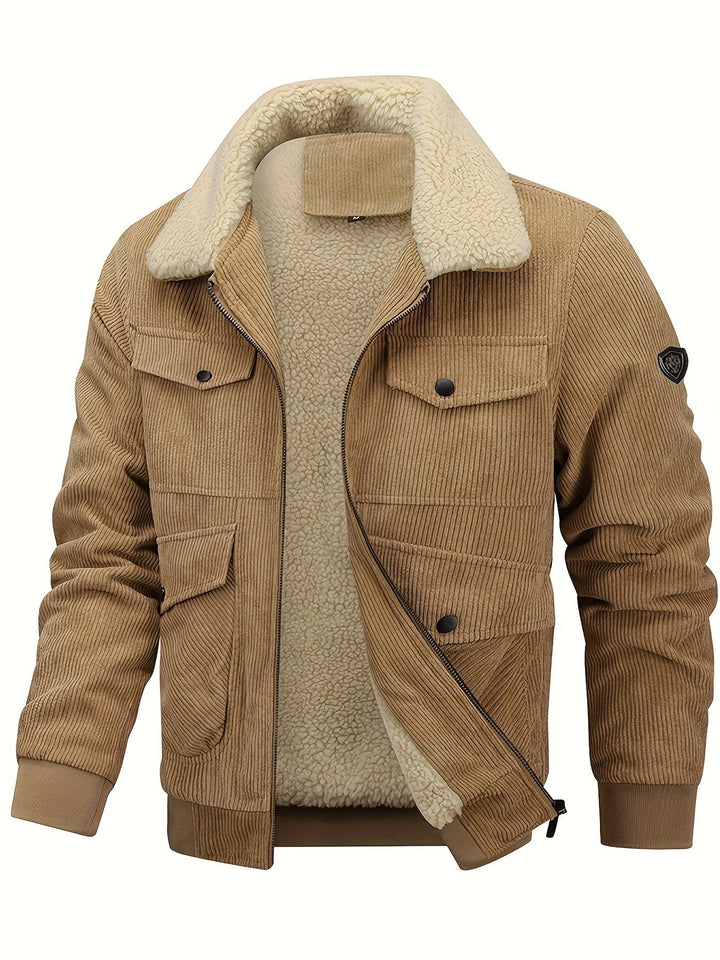 Drune | Warmen Jacke mit Cord und Fleecefutter Cordura und Polyester Robuste und Bequeme