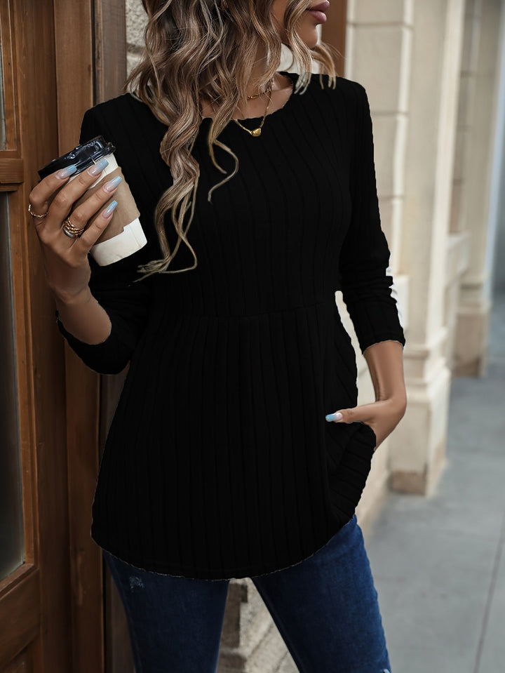 Drune | Chic und Bequemer Rippstrickpullover