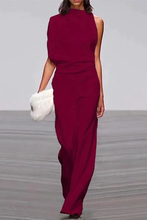 Drune | Rosiedress Cowl Neck One Shoulder Batwing Sleeve Party Suit